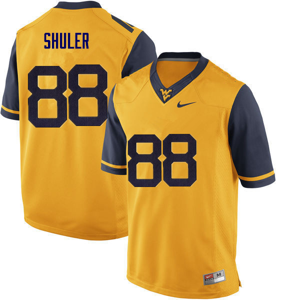 Men #88 Adam Shuler West Virginia Mountaineers College Football Jerseys Sale-Gold